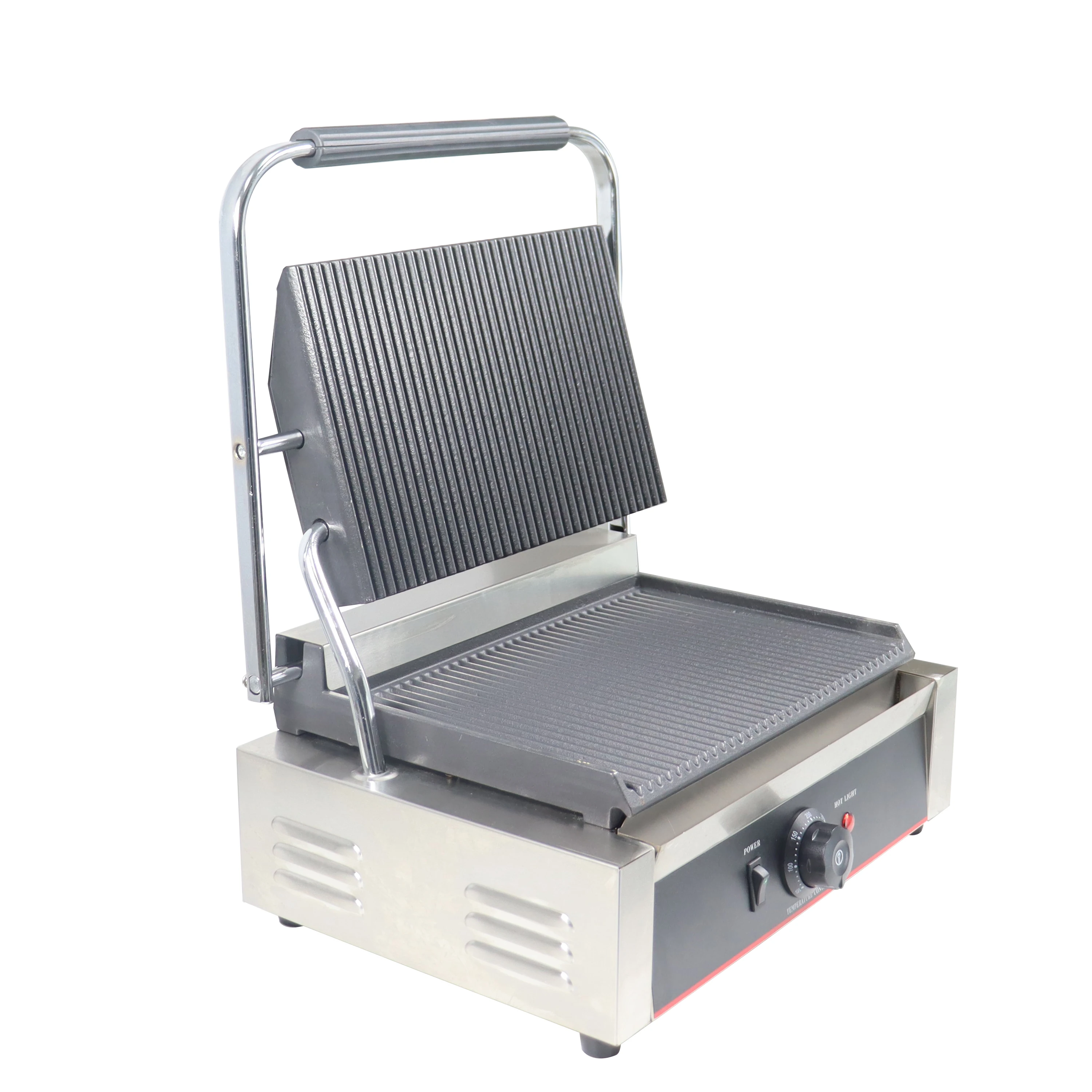 Single Head Panini Griller Sandwich Maker Hot Plates Contact Grill Commercial Griddle Machine With Factory Price