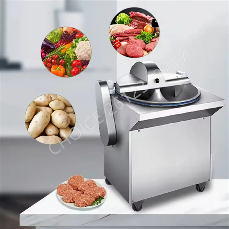 

300kg/H Output Capacity Mix Meat Mincer Machine Shallot Onion Dicing Machine Vegetable Bowl Cutter Machine Meat Cutter