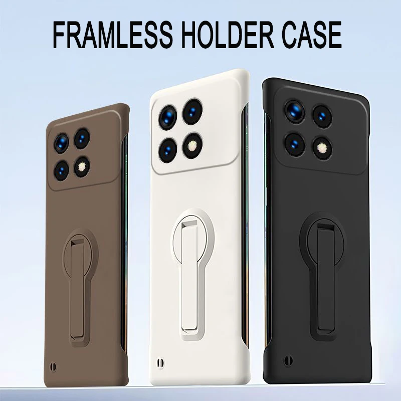 Telefon Fall Für Xiaomi Poco X7 X6 F7 Ultra F6 F5 M6 Pro F3 Abdeckung Harte PC Dünne Rahmenlose Drehen Ständer halter Schutz – Detail 2