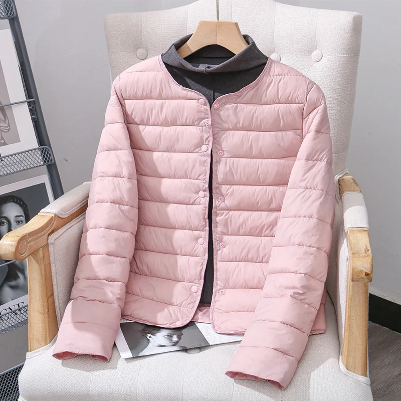 2024 New Autumn Winter Women Short Down Cotton Jacket Women Parkas Thin Light Liner Warm Coat Female Casual Outwear Lady Tops