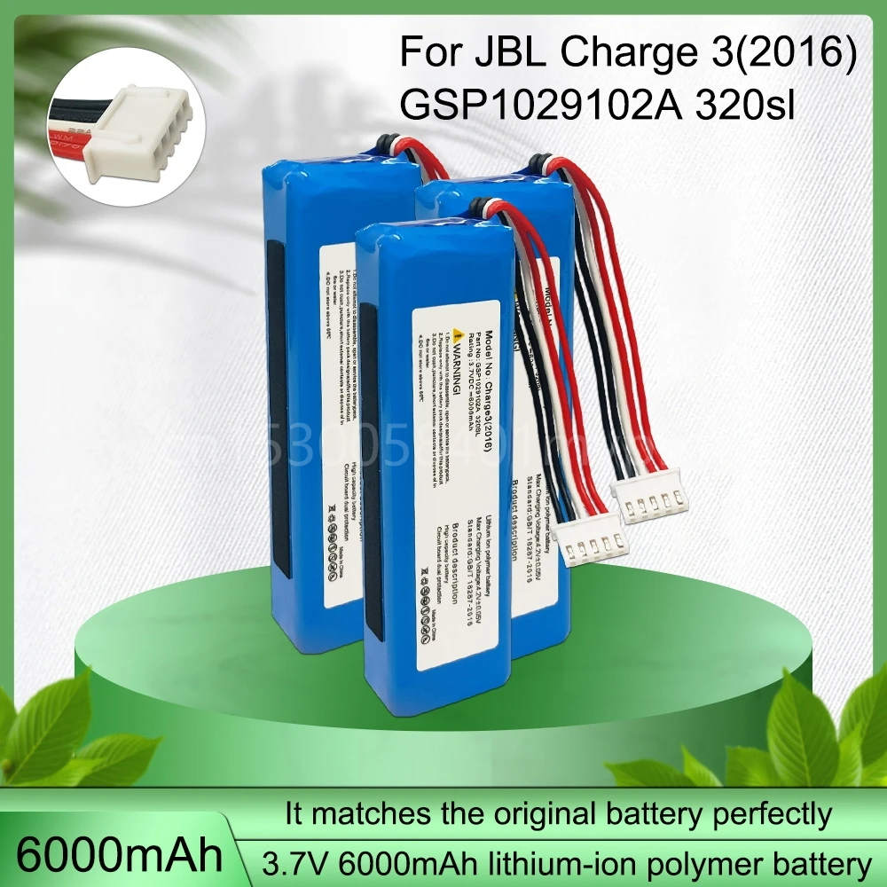 Batteria Di Ricambio 3.7V 6000Mah Per Jbl Charge 3 Charge3 2016 Version Pack Speaker Batteria Ricaricabile Agli Ioni Di Litio