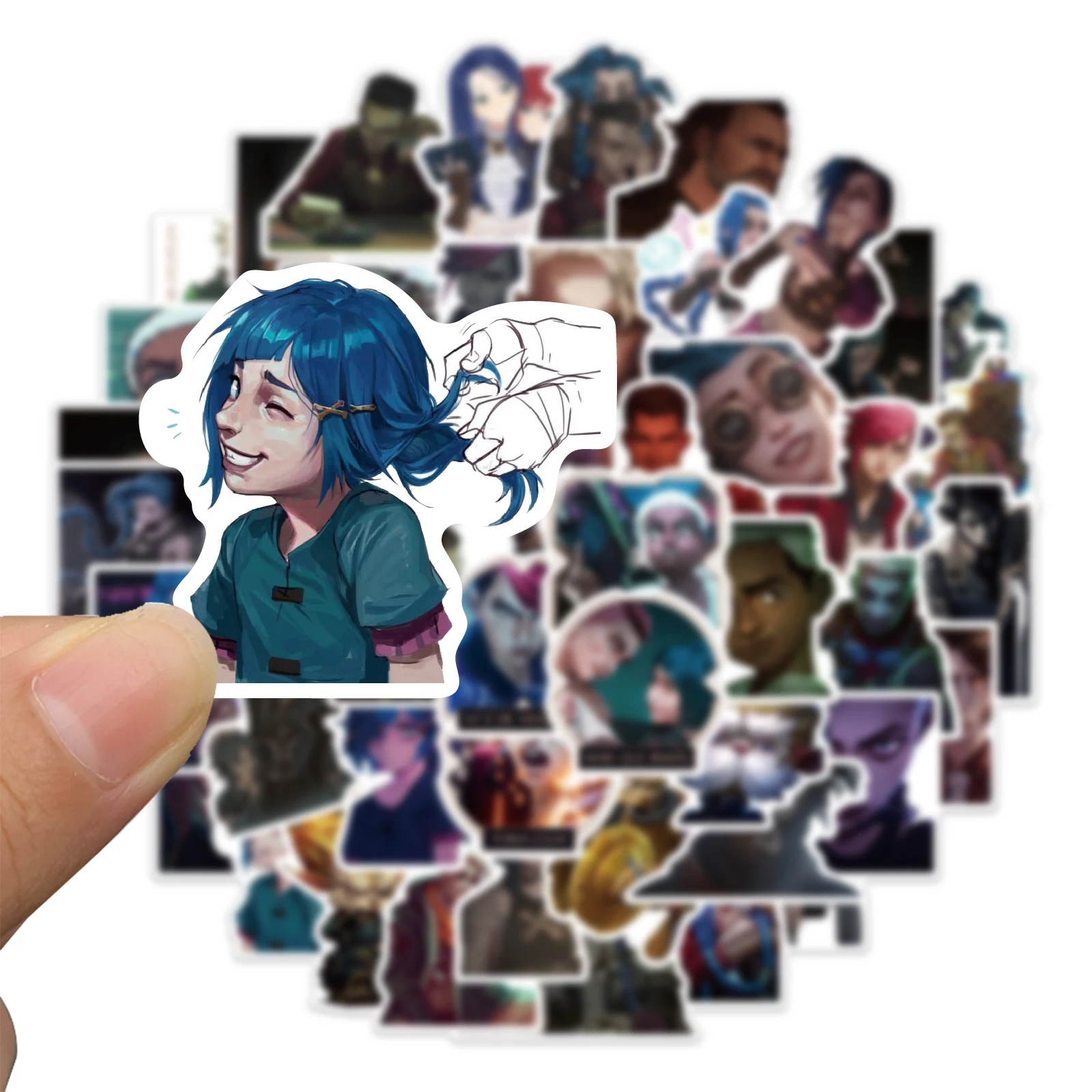 50PCS Cool Cartoon Anime Arcane Game Stickers For Cars Motorcycles Water cup Children's toy Luggage Computers Sticker 2