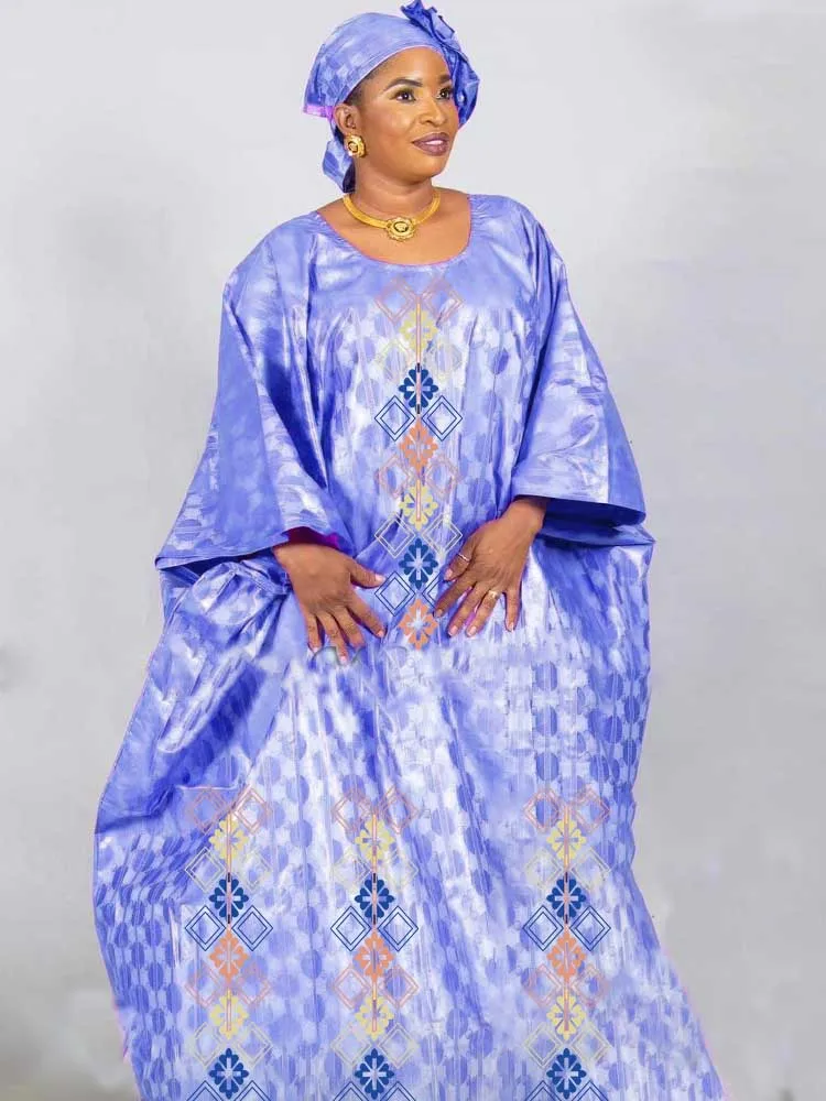 Bazin Riche Turkey Dresses African Dashiki Robe For Gambia Guinea Traditional Wedding Party Clothing Basin Long Dress