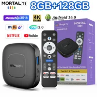 HOT Rockchip RK3518 8GB 128GB Android16.0 LVMAO Smart TV BOX Google Youtube Dual UI Wifi6 BT5.4 8K HDR Mortal T1 Media TV box