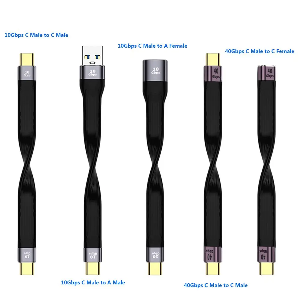 짧은 USB C 케이블, C타입 데이터 코드, C타입 암에서 C타입 수 고속 충전 케이블, 노트북 휴대폰용