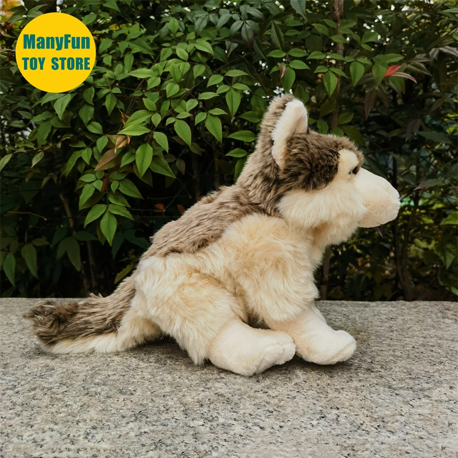 Coyote Plush Toy Lobos High Fidelity Grey Wolf Plushie Wolf Peluche Lifelike Stuffed Animals Simulation Doll Kawai Toy Gifts 4