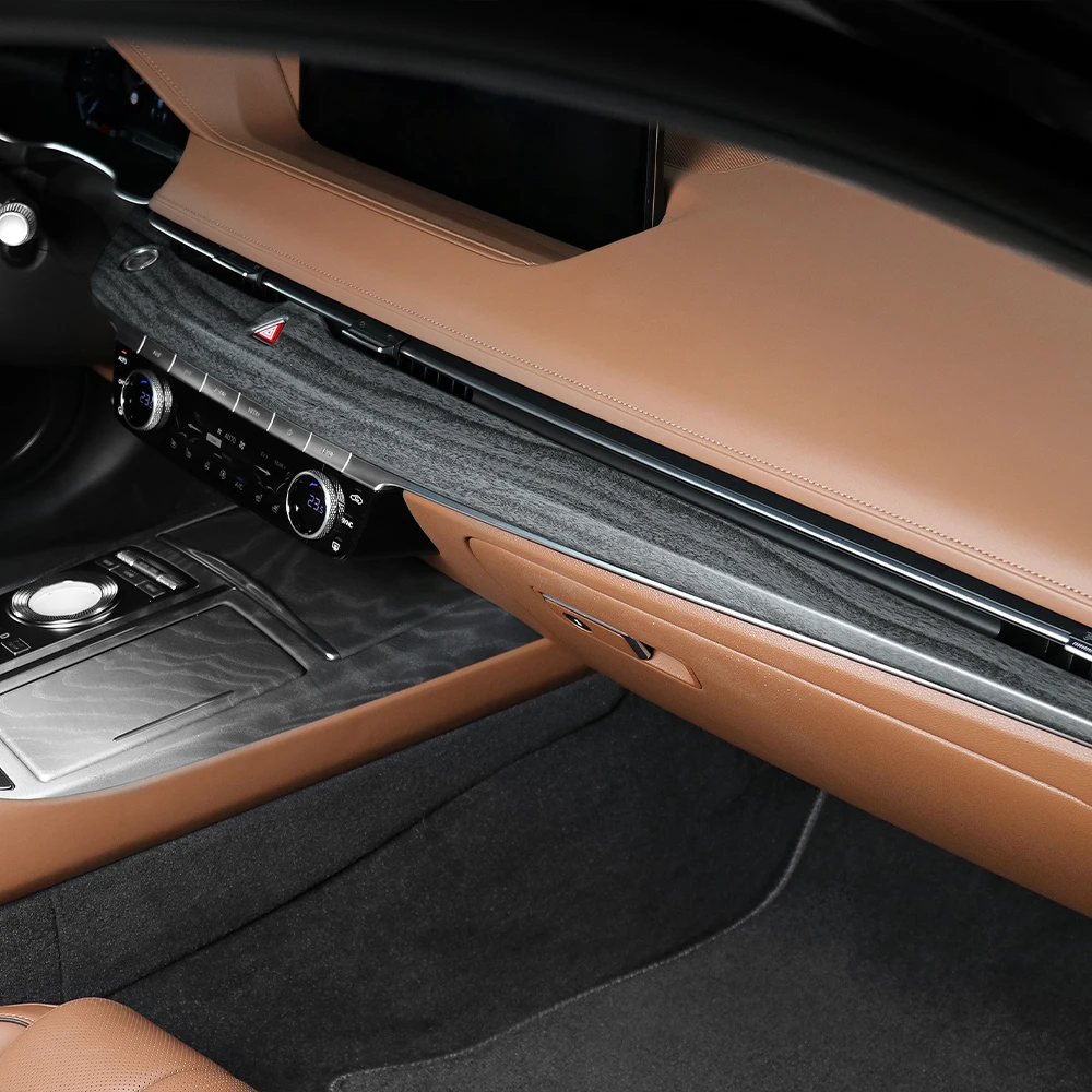Wooden or carbon fiber dashboard decor for Genesis G80 2020-2024