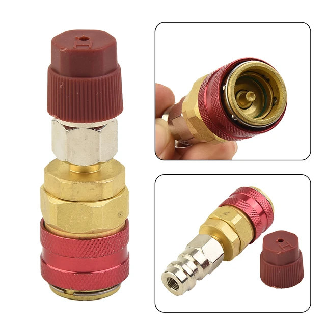 High/Low Side Extension R134A Quick Coupler Adapters Car Air Conditioning  Fitting For A/C Manifold Gauge Set Type - AliExpress