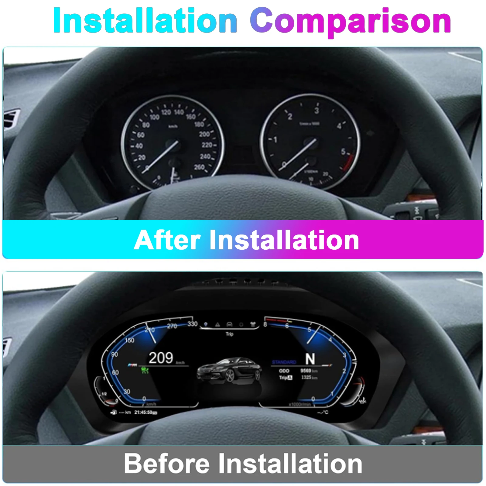 Digital Instrument Cluster Display For BMW X5 E70 X6 E71 2006-2013 Speedometer 1
