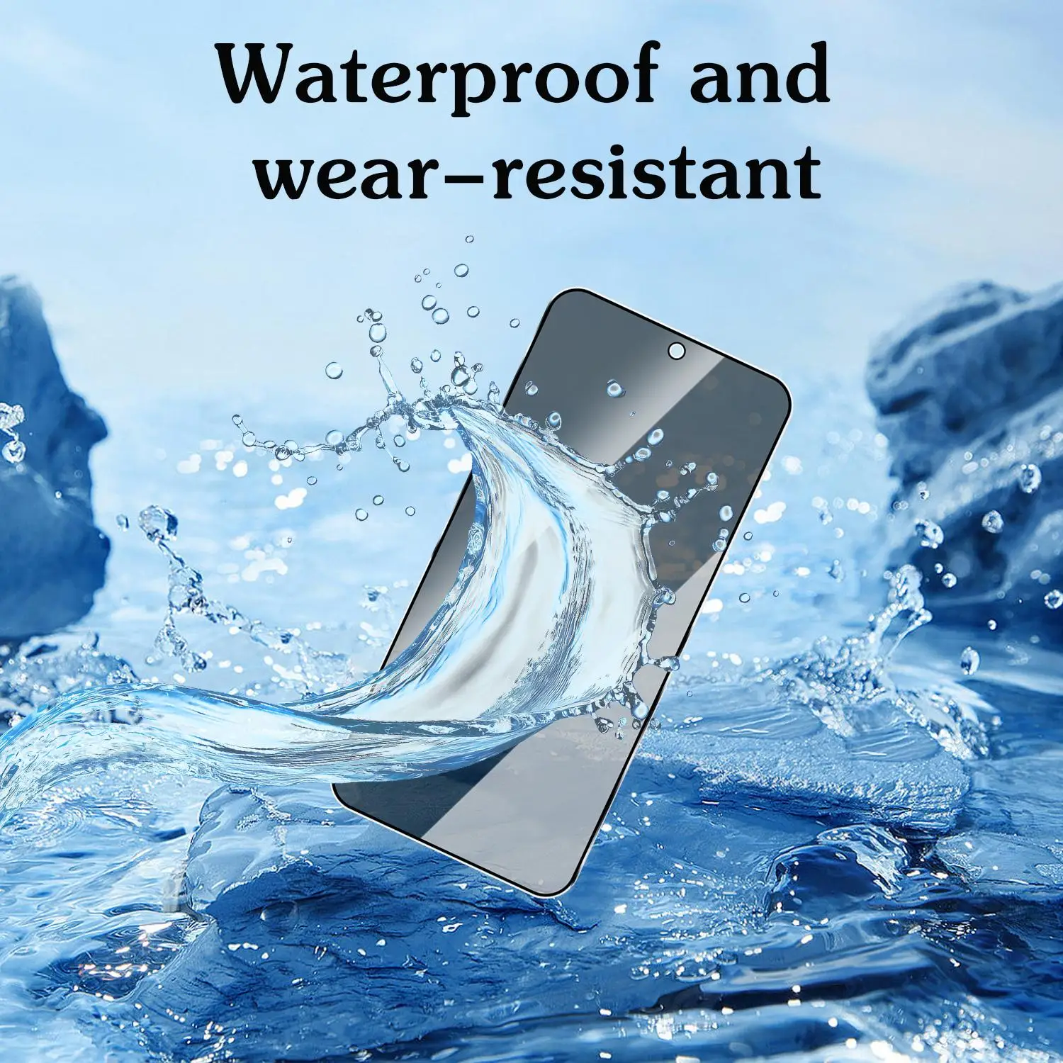 Advanced Privacy Screen Protector - 9H Tempered Glass, Shatterproof and Anti-Scratch Anti-Spy Film