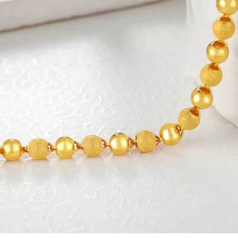 Fashion Imitation Gold Bead Bracelet for Women Gold Color Bead Hollow Bracelet Men Cuff Bracelet Jewelry Pulseira Luxo Feminina