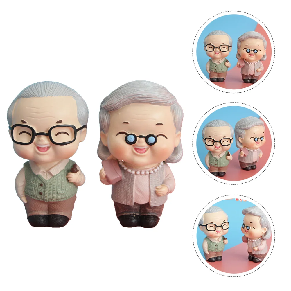 

Grandparents Couple Figurine Birthday Cake Decoration Remembrance Gifts Grandma