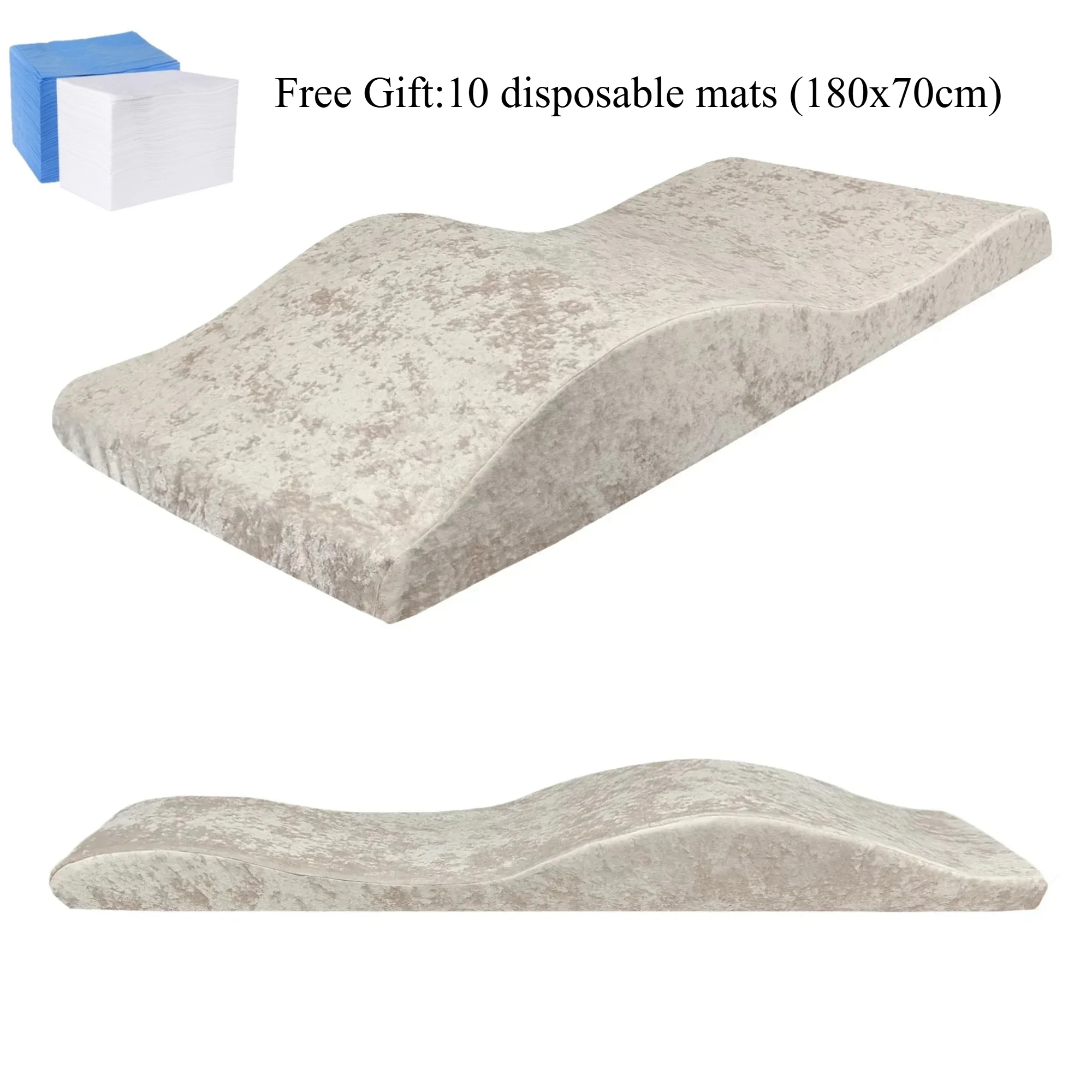 Surmatelas et tapis pour table de cils, matelas de salon de beauté, surmatelas incurvé en mousse pour lit de spa et de beauté 1