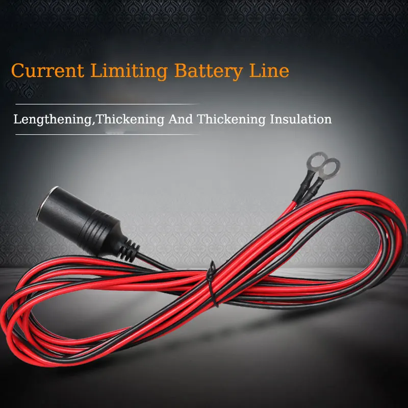 12V 24V Car Heater Current Limiting Line Pure Copper Cigarette Lighter  Charger Cable Fuse Battery Connector Adapter Socket Plug
