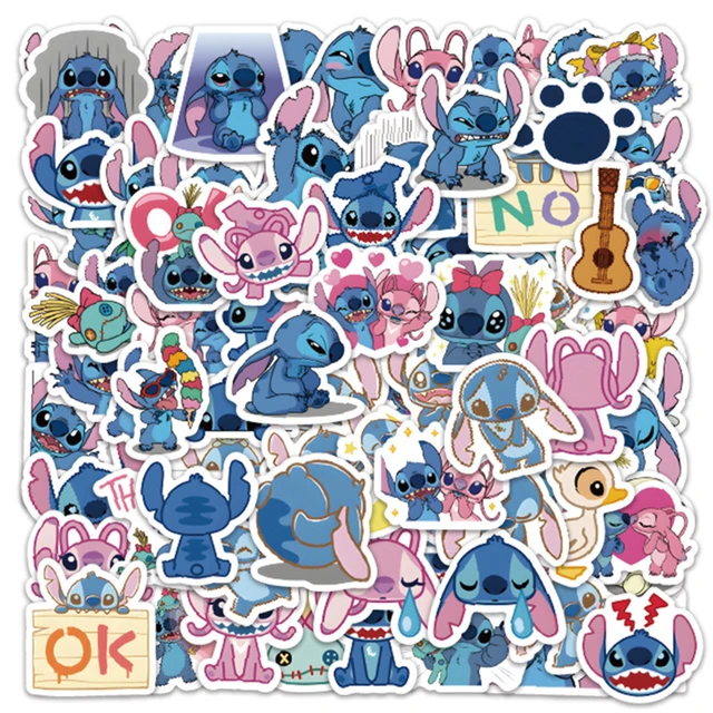 Classic Disney Stitch Sticker Set - Bundle with 72 Lilo and Stitch Craft Stickers for Kids, Adults Plus Toy Story Bookmark (Stitch Scrapbooking