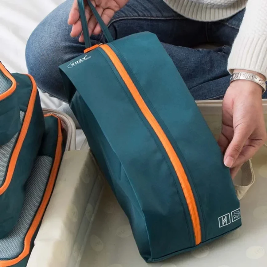 Elementi essenziali per il viaggio: set da 7/6 pezzi Organizzatore di bagagli portatile Borse per riporre scarpe e vestiti Soluzioni facili da imballaggio e ordinate - immagine 4
