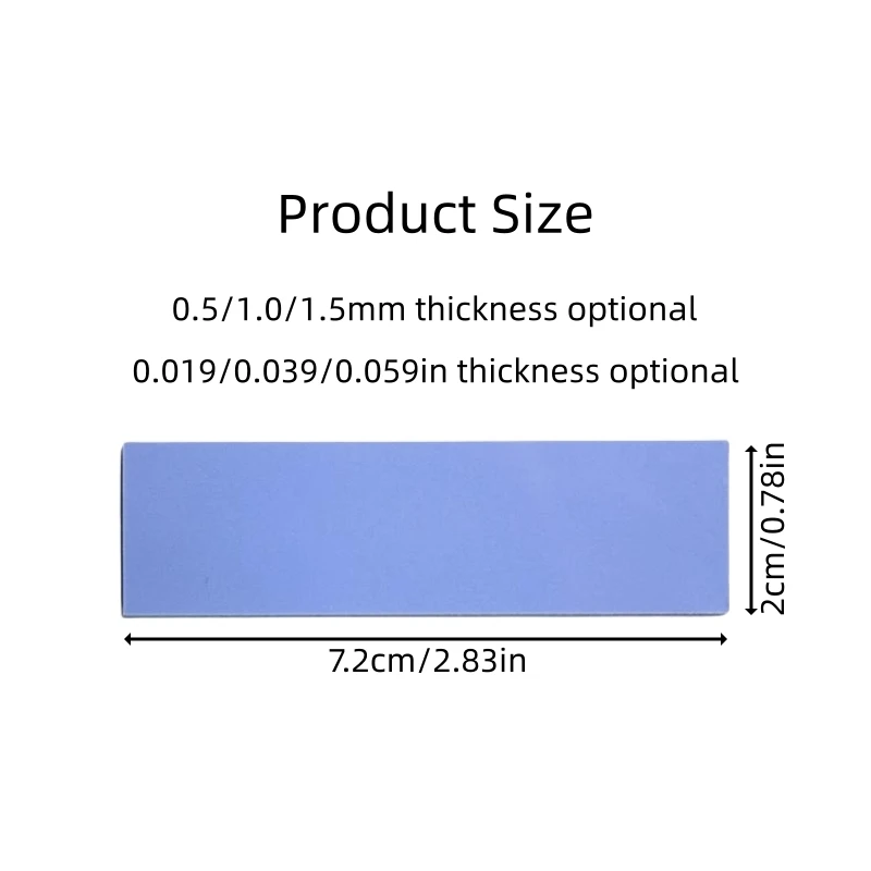 Enhanced Soft Silicone Thermal Cooling Pads, 70x20mm, Versatile and Easy Application
