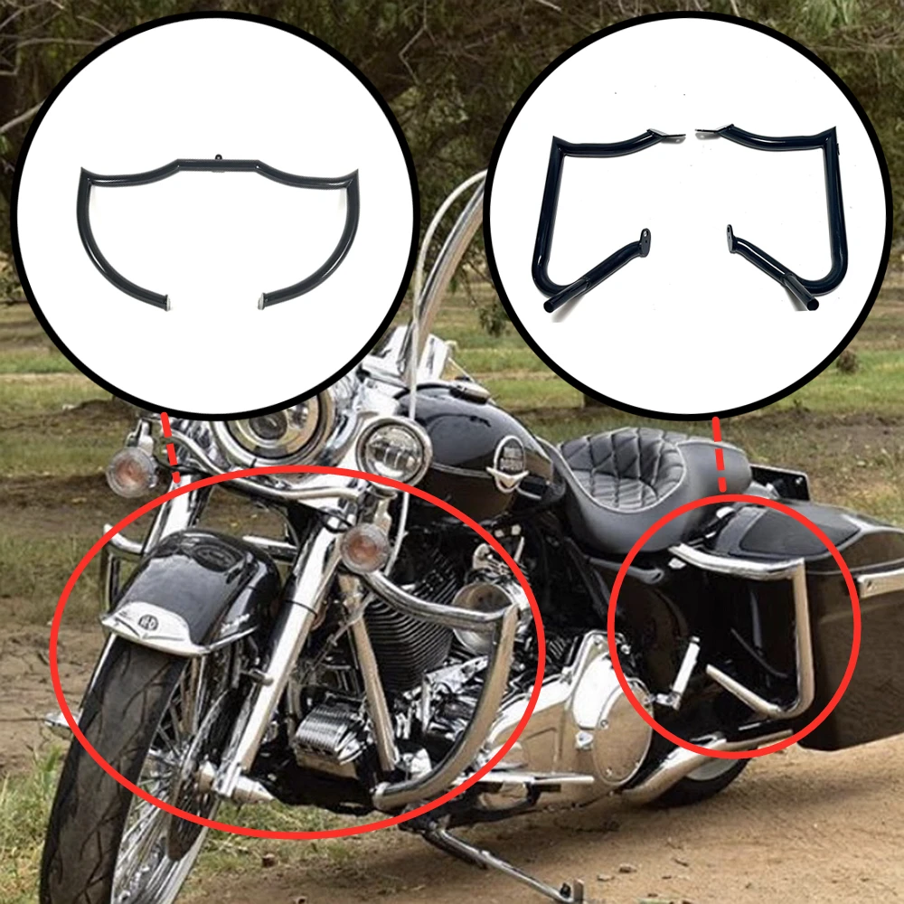 Motorcycle 1 1/2 Inches Bumper For Harley Road King Road Glide Street