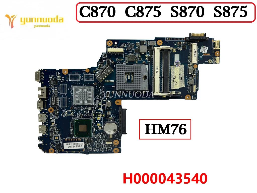 

Материнская плата H000043540 для ноутбука Toshiba Satellite C870 C875 S870 S875 HM76 DDR3 100% протестирована