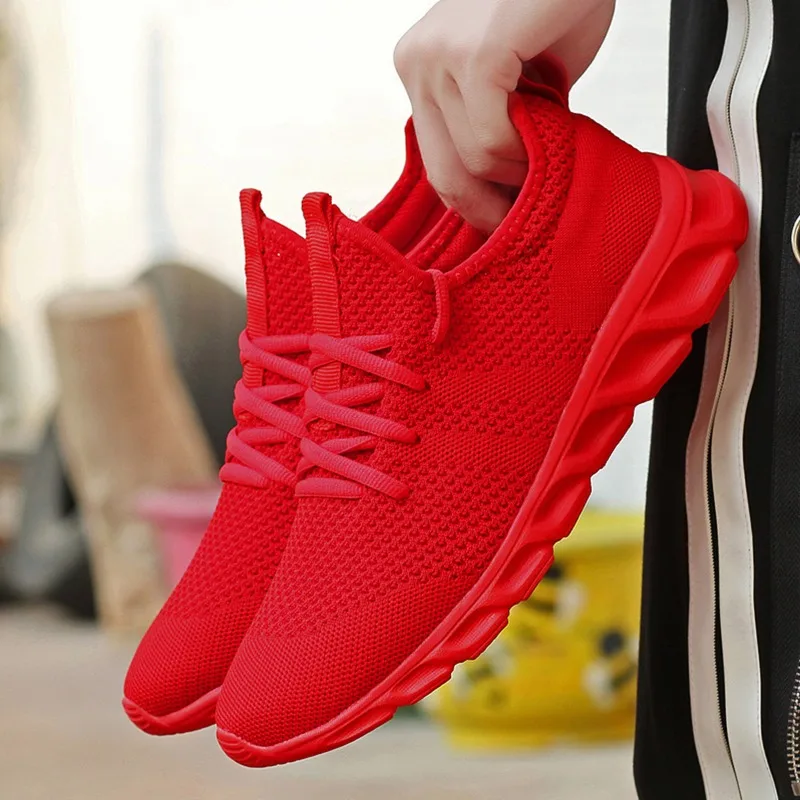 Fujeak Men's Running Shoes Non-slip Knitting Mesh Breathable Shoes Men Sneakers Male Casual Jogging Men Sport Shoes Zapatos 5