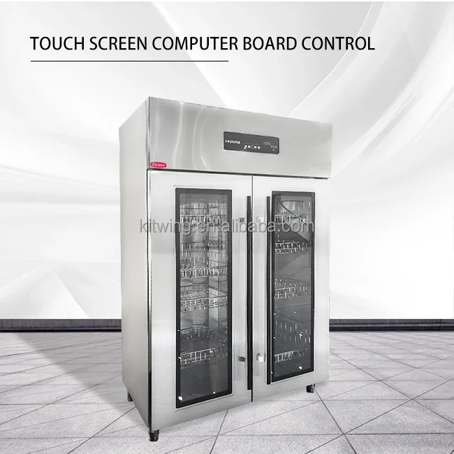 Commercial Freestanding Double Door Computer Panel Stainless Steel Kitchen Disinfection Sterilization Cabinet 6