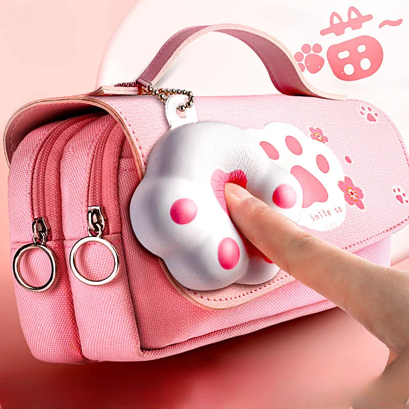 

1Pcs Decompression Stationery Box School Student Cute Stationery Pack Little Girl Portable Lace Decompression Pencil Case