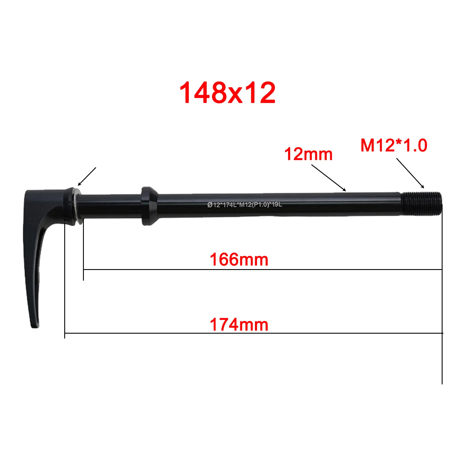For BMC CUBE Thru Axle Lever Bike Spare 1 X 100/142/148x12mm 1pc 40-80g Accessories Aluminum Alloy Black For Boost