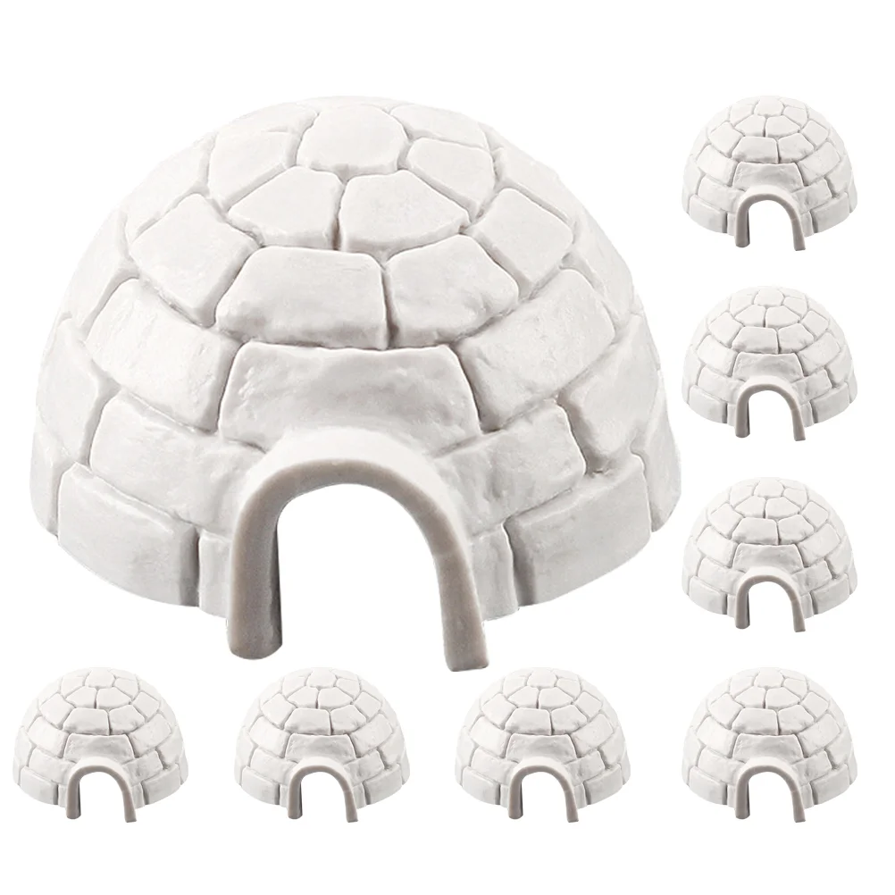 

8 Pcs Igloo Model Ice House Ornament Miniatures for Fairy Garden Small Craft Ornaments Decorate Cognitive Simulated