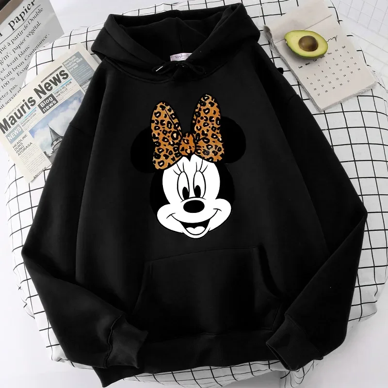 

Disney Hoodie Michimini Printed Women's Sweatshirt Fashion Loose Long Sleeved Pullover Y2K Spider Hoodie