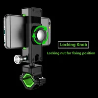 Bike Phone Mount, Bicycle & Motorcycle Handlebar Cell Phone Holder Universal with 360° Rotation Compass - Image 4