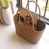 Home Shopping Basket Hand Vegetable Basket Decorative Woven Basket Flower Arrangement Basket Imitating Rattan Picnic Bag 5