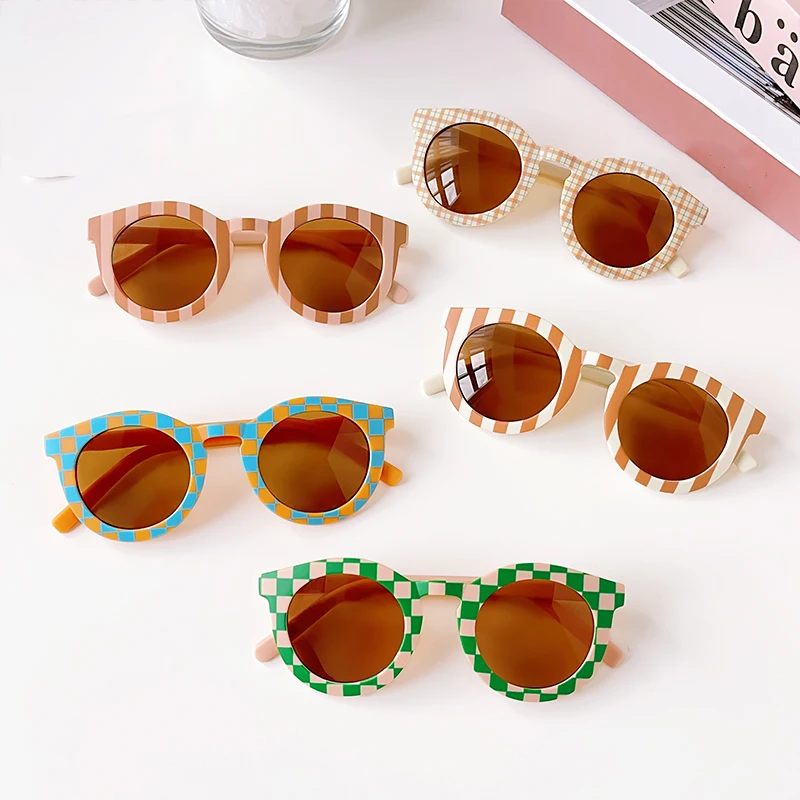 New Fashion Children Glasses Vintage Round Outdoor Sun Protection Baby Girls Acrylic UV400 Sunglasses Kids Eyeglasses_voghion.com