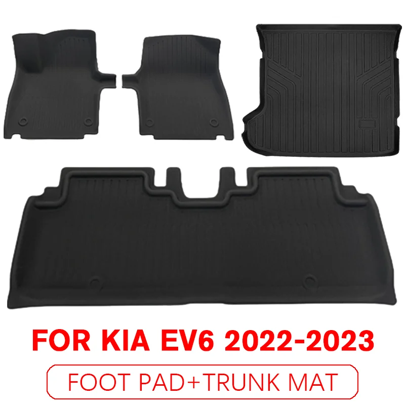 Trunk Mat Foot Pad For KIA EV6 2022 2023 Custom Floor Mats Waterproof