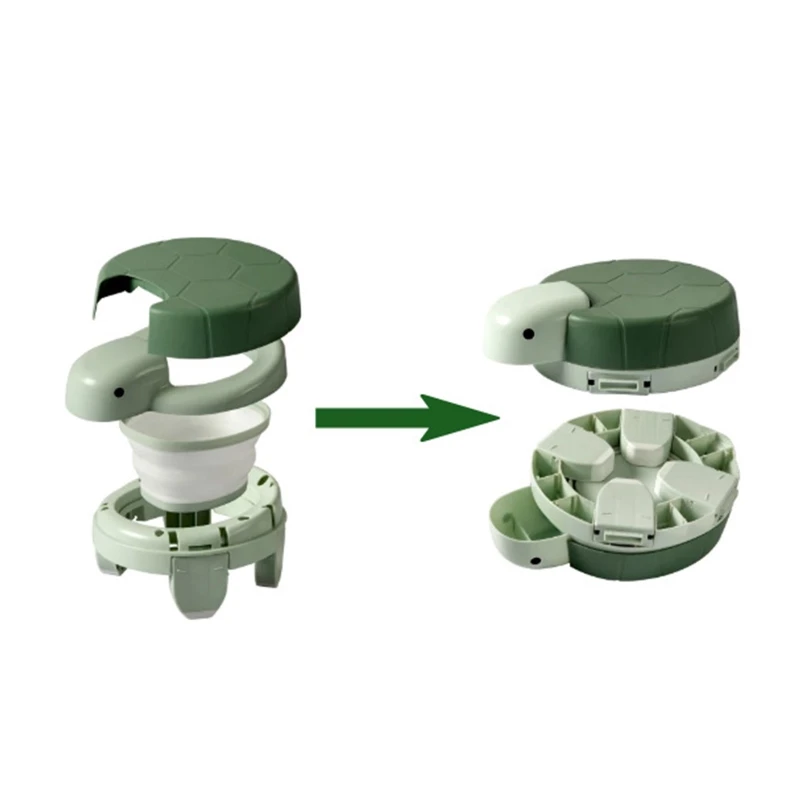 Cute Turtle Shaped Kids Training Potty Portable Foldable Removable Baby Travel Toilet Sitting Seat Children Urinal Training 3
