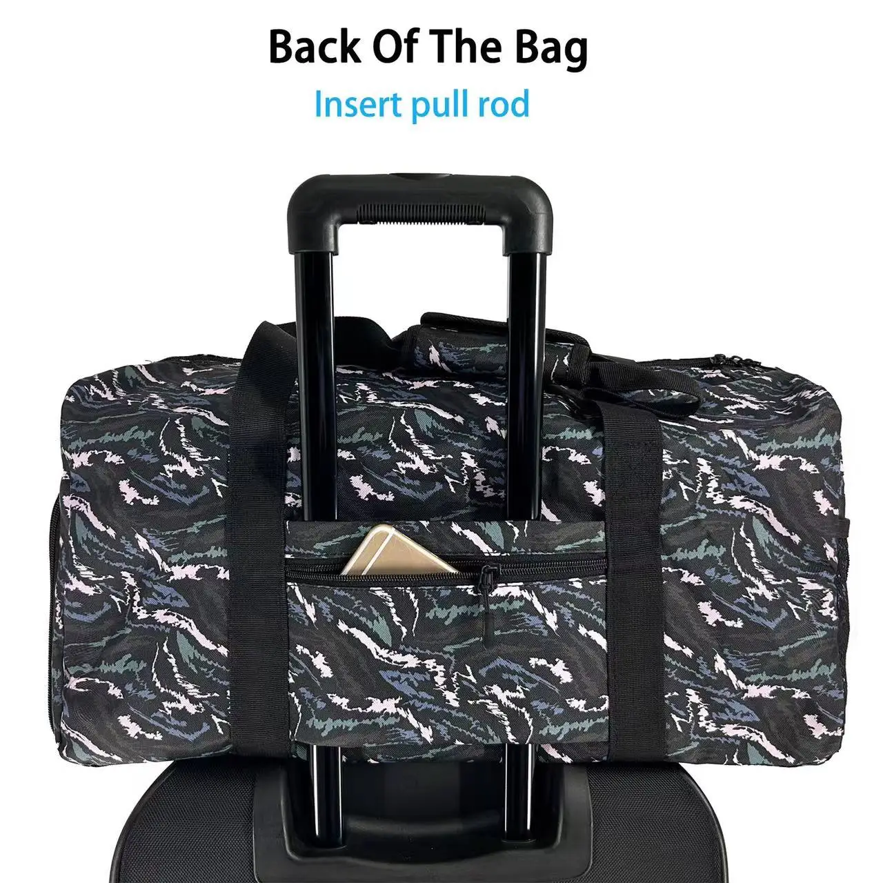 Portable Foldable Handbag for Short Trip, Multiple Colors, Convenient Travel Storage Bag, Large Capacity, 53.3*28*30.5cm