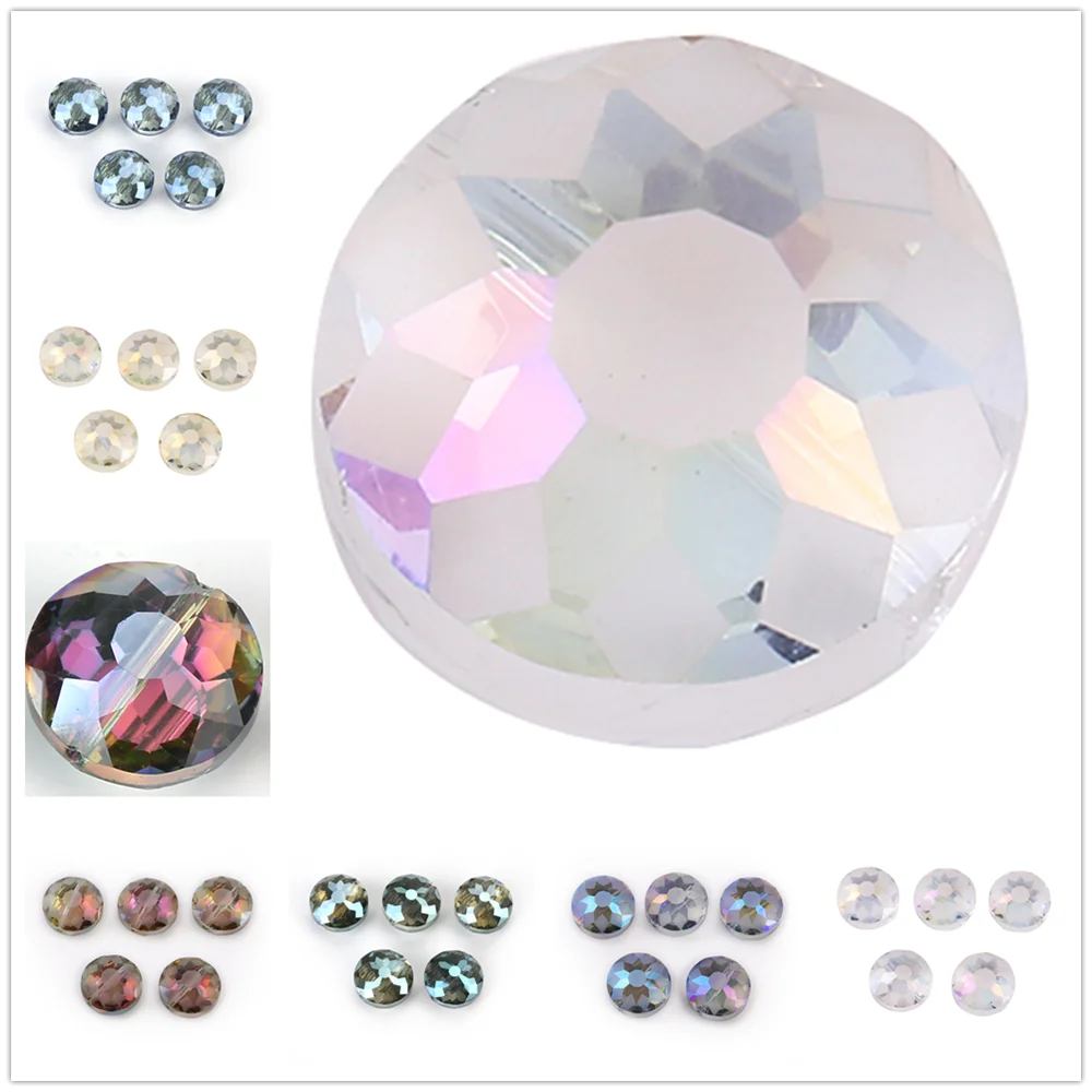 

10Pcs 14mm Crystal Glass Rondelle Findings Jewelry Making Diy Crafts Faceted Frosted Spacer Bead Loose Beads