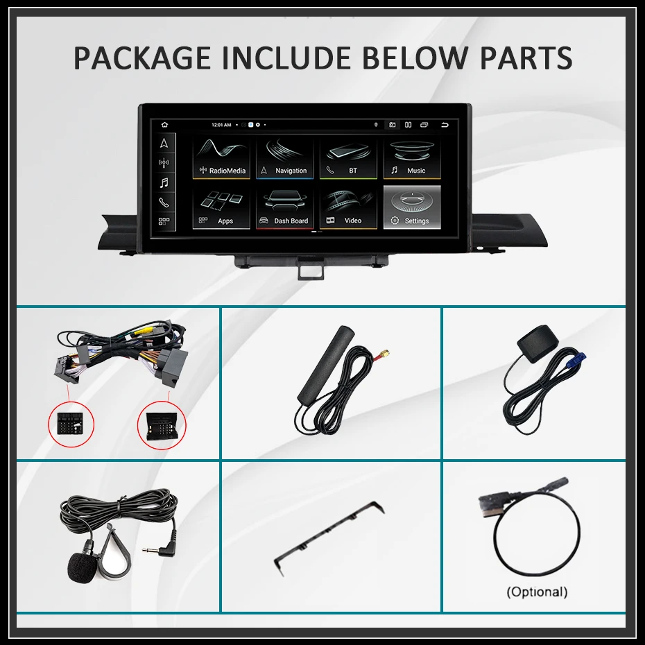 Radio de Coche con Pantalla de 12.5'' y Resolución de 1920*720P, Android 15, Carplay Inalámbrico, para Audi A4 B9 A5 2017-2020, Autoradio 2DIN, Estéreo, GPS, 4G LTE 3