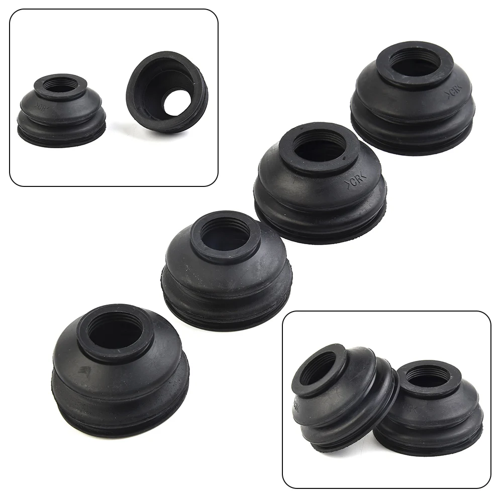 

4x Car Dust Boot Covers Universal Rubber Ball Joint Rubber Dust Boot Covers Track Rod End Set Kit Boot Gaiters With Tongue