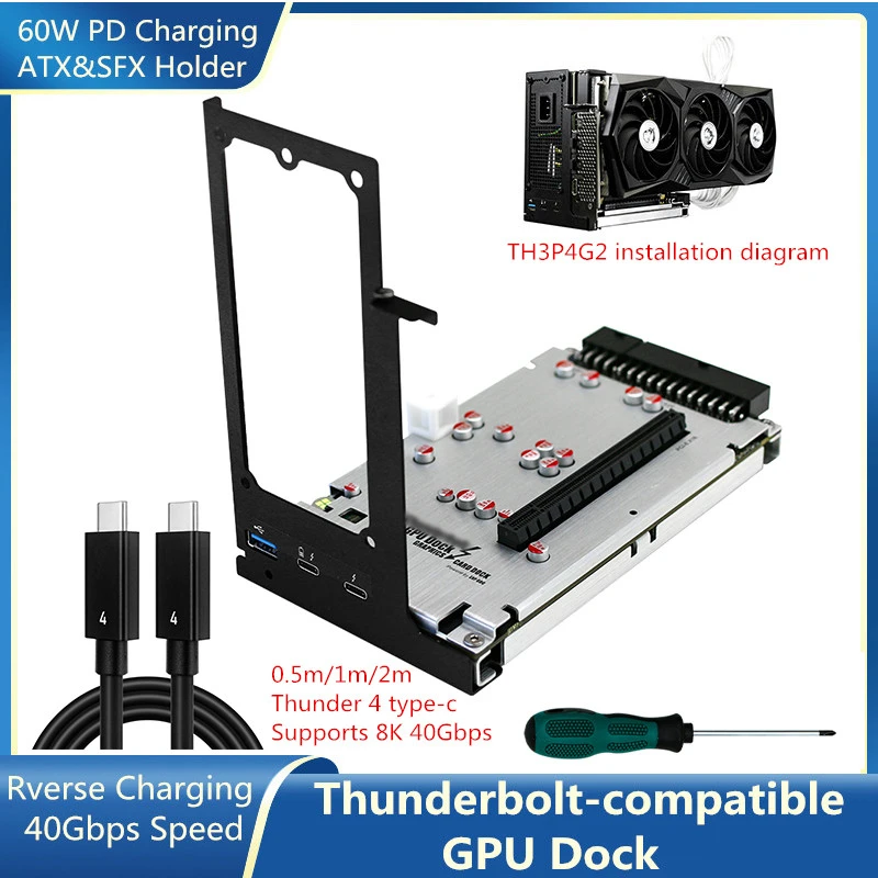 TH3P4G3 Mini GPU Dock Graphics Card Extension Dock Thunderbolt