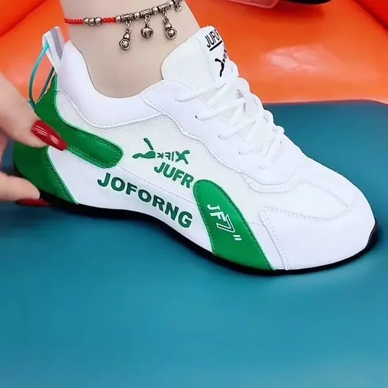 Women's Causal Sneakers 2024 Summer New Fashion Breathable Mesh Lace Up Sports Shoes for Women Platform Ladies Walking Shoes 4