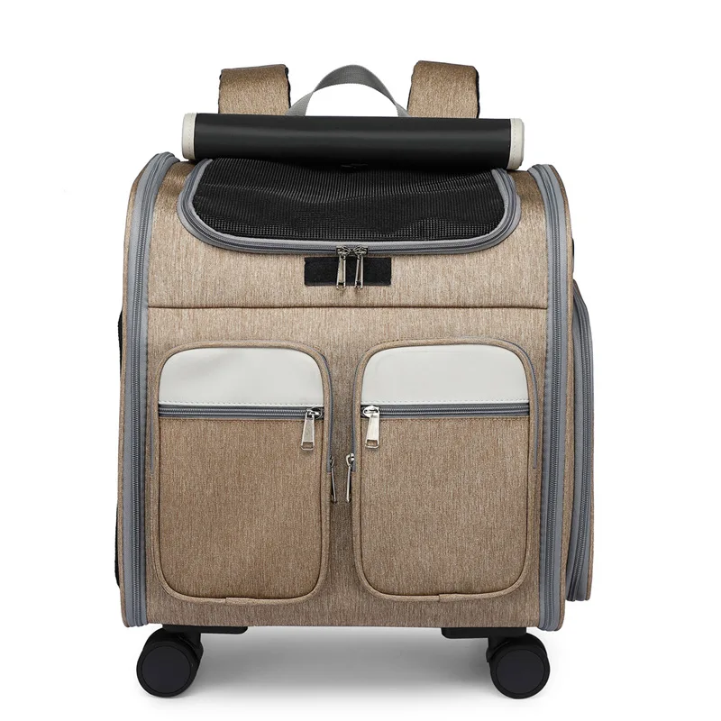 Large Capacity Portable Pet Bag Storage Bag Backpacks Foldable Trolley Case Dog Breathable Pet Travel Backpack