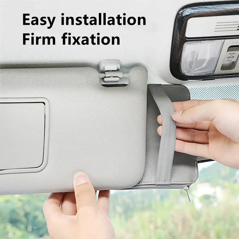 Car Sun Visor Organizer Multi Pocket Auto Interior Accessory