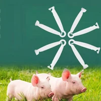 100pcs Disposable Whelping Kits Multipurpose Portable Practical Pig Umbilical Cord Clip for sheep Sheep Cow Farming Pigs 1