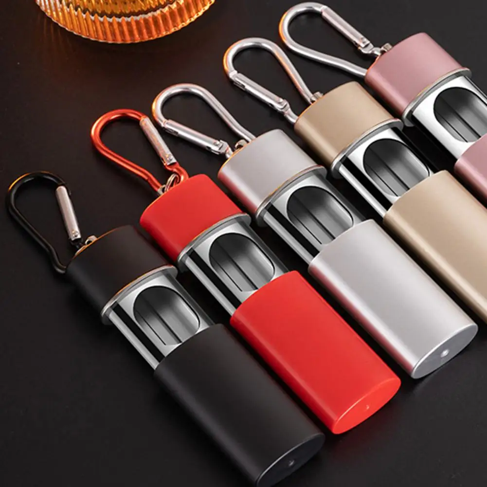 Portable Ashtray Buckle Sealed Pull Closure Metal Liner Butt Storage Mini Ashtray Men Pocket Gadget Creative Gift