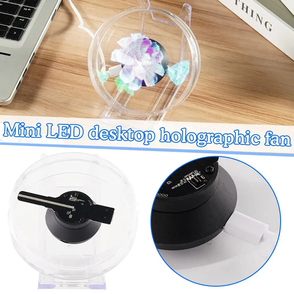 Mini Holographic 3D Projection Fan Support SD Card Player Display Advertising Holographic Advertising Machine Commercial P4S3 images - 6