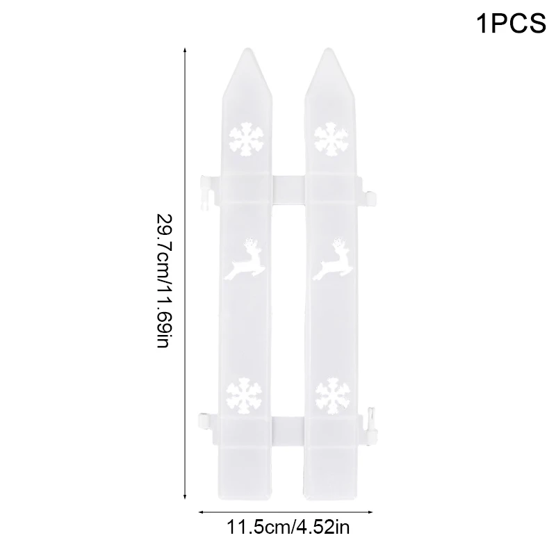10/15/20Pcs Christmas Tree Fence Decoration White Plastic Plant Mini Fence for New Year Party Home Garden Holiday Indoor Decor garden edging border garden fence artificial fence panels