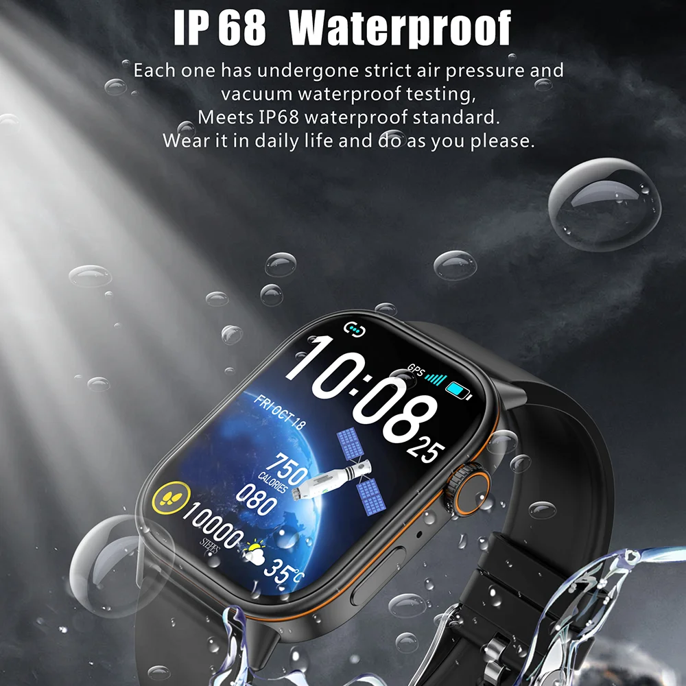 2026 New Built-in GPS Smart Watch 2.01 inch Full Touch Screen IP68 Waterproof Sports Watch 420mAh Bluetooth Talk Men Smartwatch. 2