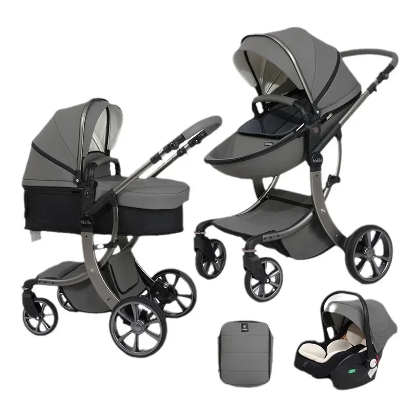 3-in-1 High Landscape Baby Stroller with Car Seat – Versatile & Comfortable for Newborns 2