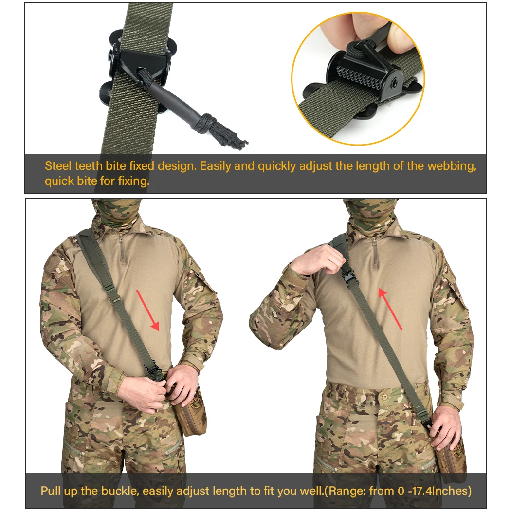 IDOGEAR Tactical Two-Point Quick Pull Sling in Ranger Green