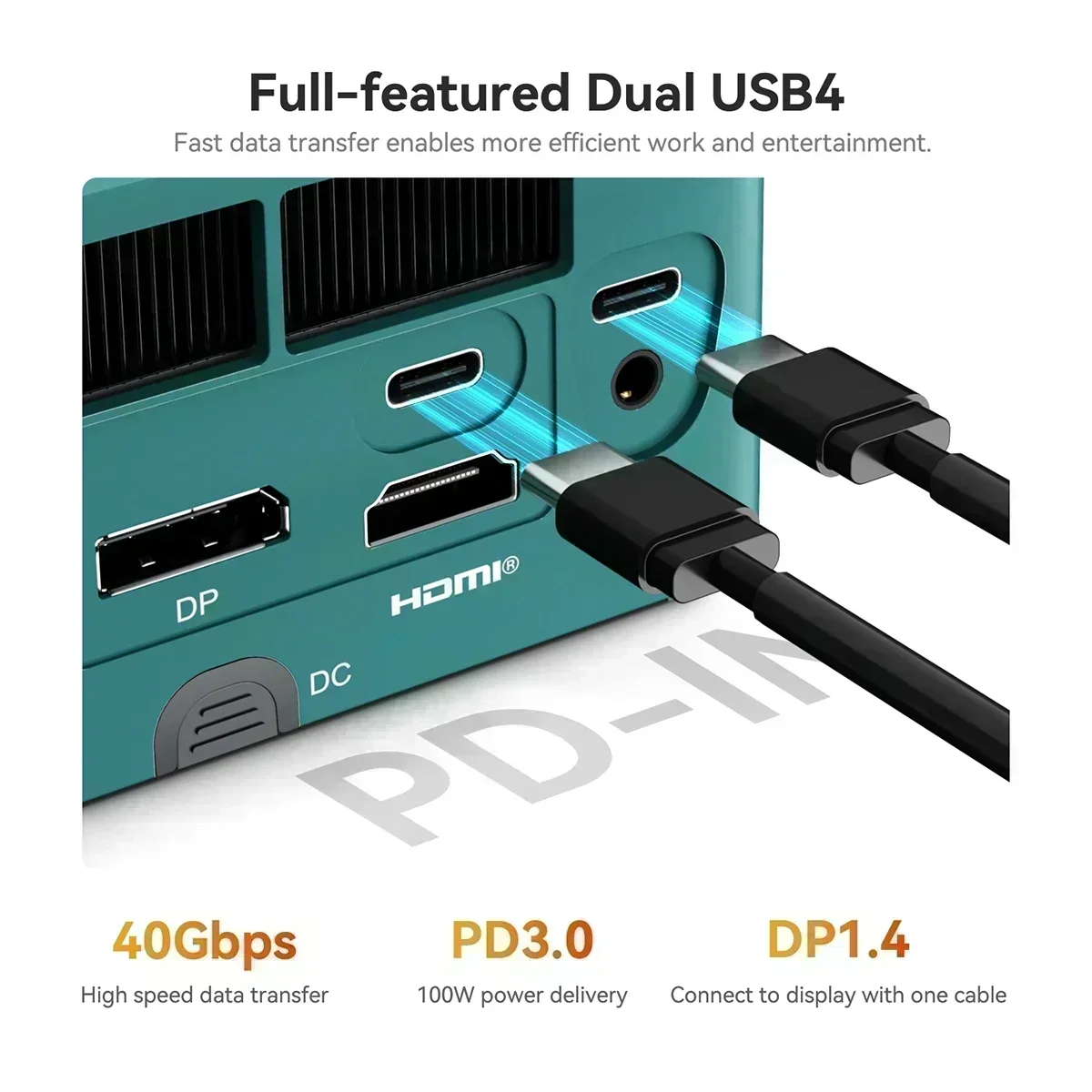 Beelink SER7 MAX Ryzen 7 7840HS 미니 PC, 윈도우 11, DDR5 5600MHz, PCle4.0, Nvme SSD, Wifi 6, BT5.2, 65W 게임용 미니 PC